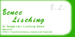 bence lisching business card